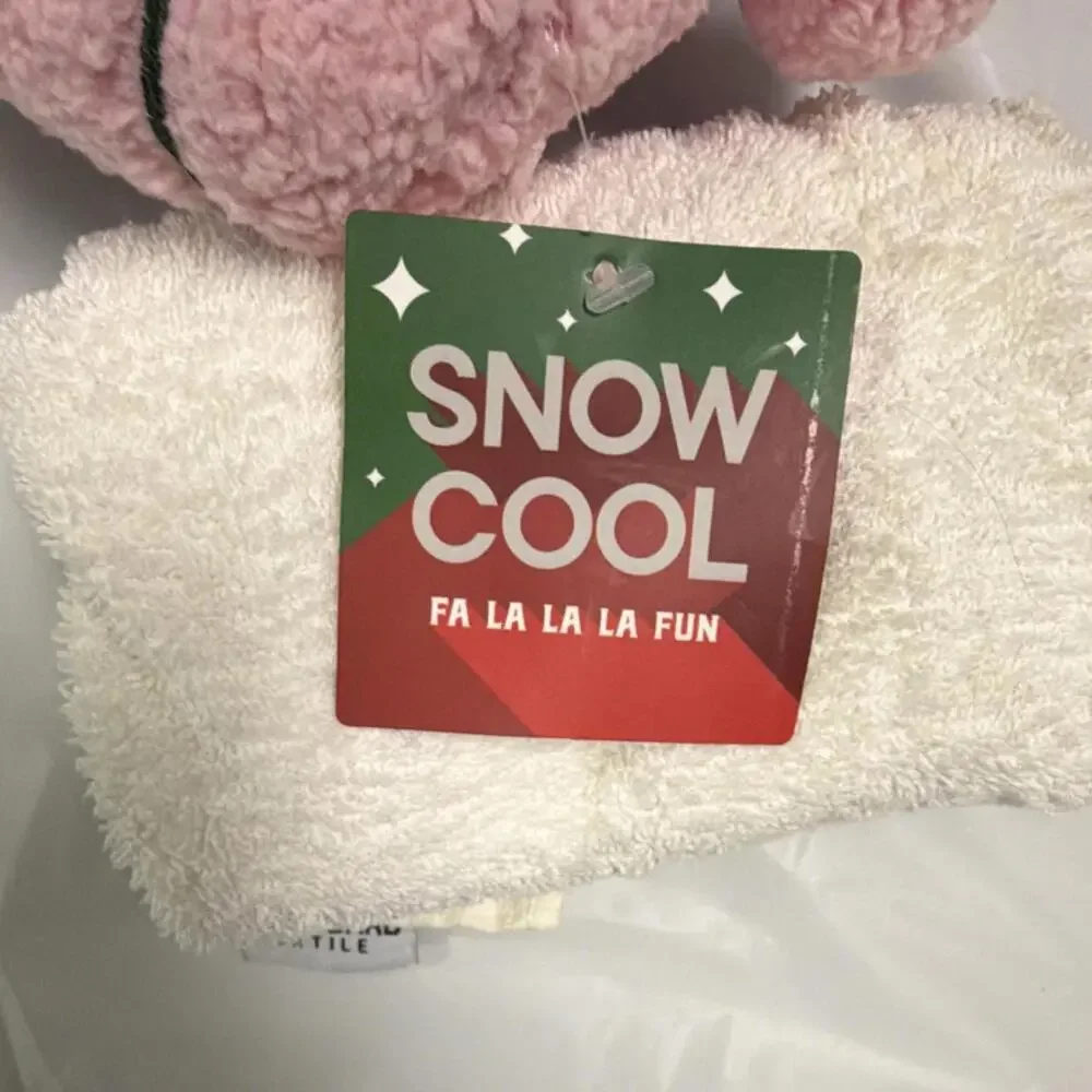 Snow Cool Nutcracker Holiday Pillow‎ Pink Green
